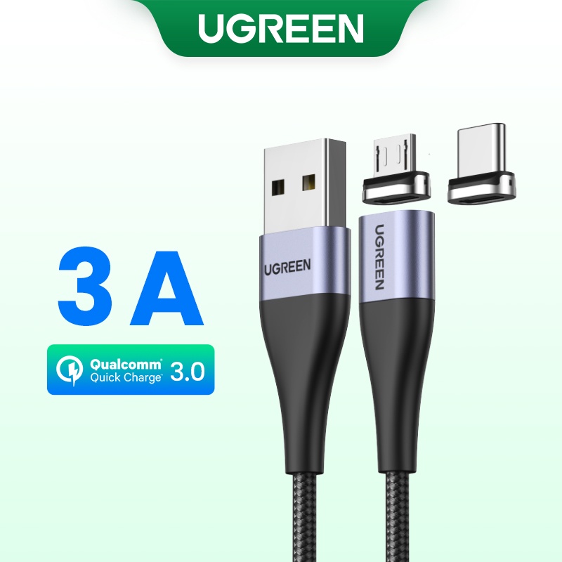 Cabo Micro Usb Magnético Ugreen 3a (100Cm) em Oferta na Shopee