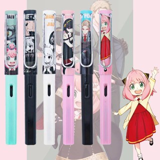 SPYxFAMILY Loid Forger Anya Yor Tinta Azul Apagável Caneta Kawaii Anime Padrão Nib Fonte Média Material Escolar Crianças Papelaria Presente