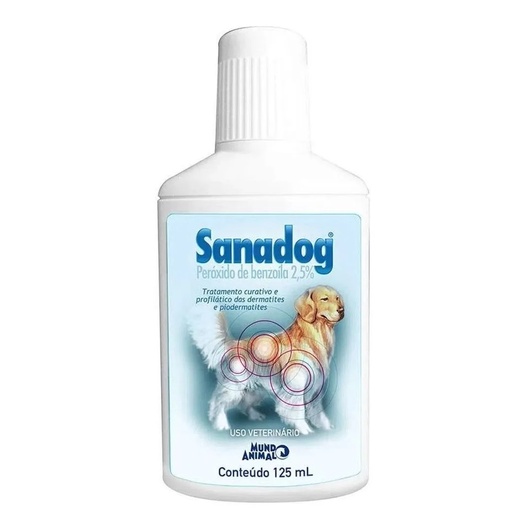 Shampoo Sanadog Peróxido Benzoíla 2,5% 125ml