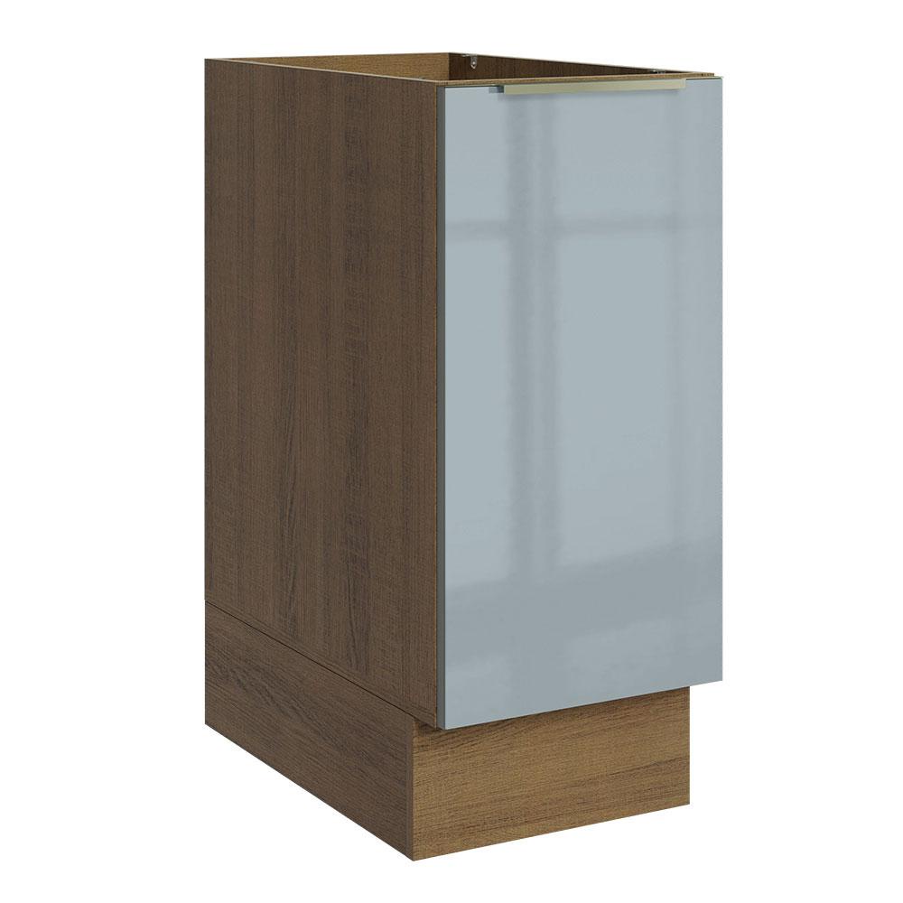 Balcão Madesa Lux 35 cm 1 Porta - Rustic/Cinza - Home & Living