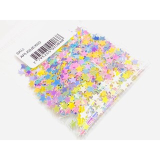 APLIQUE PAETÊ PARA COLAGEM - ESTRELA COLORIDA - PACOTE COM 10 G