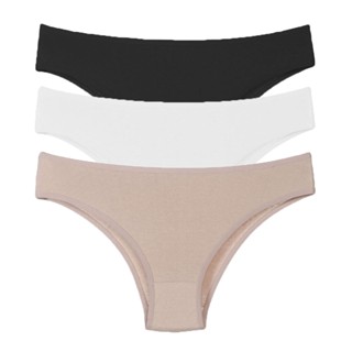 Kit C/ 3 Calcinhas de Algodão Tanga Feminino A10
