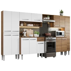 Cozinha Completa Madesa Emilly Joy com Armário e Balcão 15 Portas 1 Gaveta