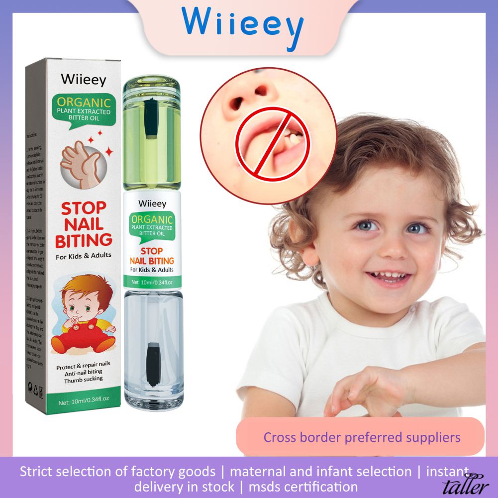 Wiieey Crianças Antimordida Água De Unhas Amarga Sem Mordida Cortícula Cuidados Com A Não Tóxica Parar De Comer Dos Dedos TALLER