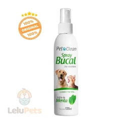 Spray Bucal Pet Clean Menta para Cães e Gatos 120 ml