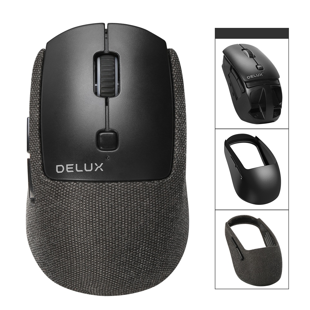 Delux M520 Ergonômico Mouse Sem Fio Portátil Computador Silencioso Rato Botão 1600 DPI 6 2.4 Ghz USB Gamer Óptico Mice