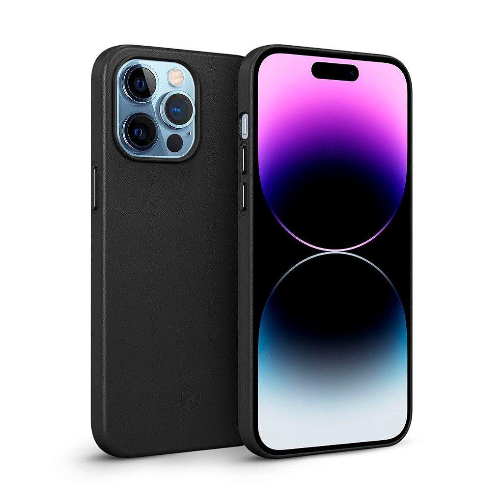 Capa Case Capinha para iPhone 14 Pro - Couro Dual Preta - Gshield em Oferta na Shopee