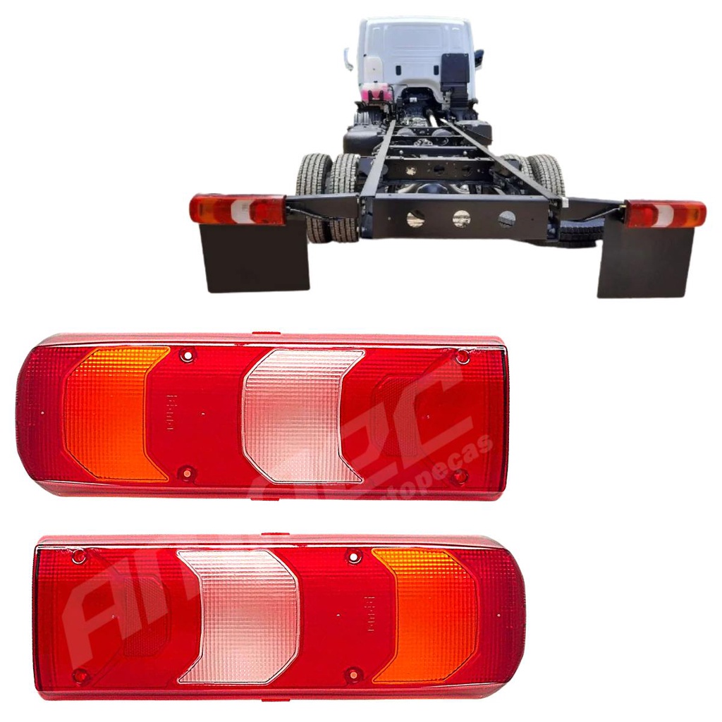 Par Lente Lanterna Traseira MB Actros Atego Accelo Axor em Oferta na Shopee