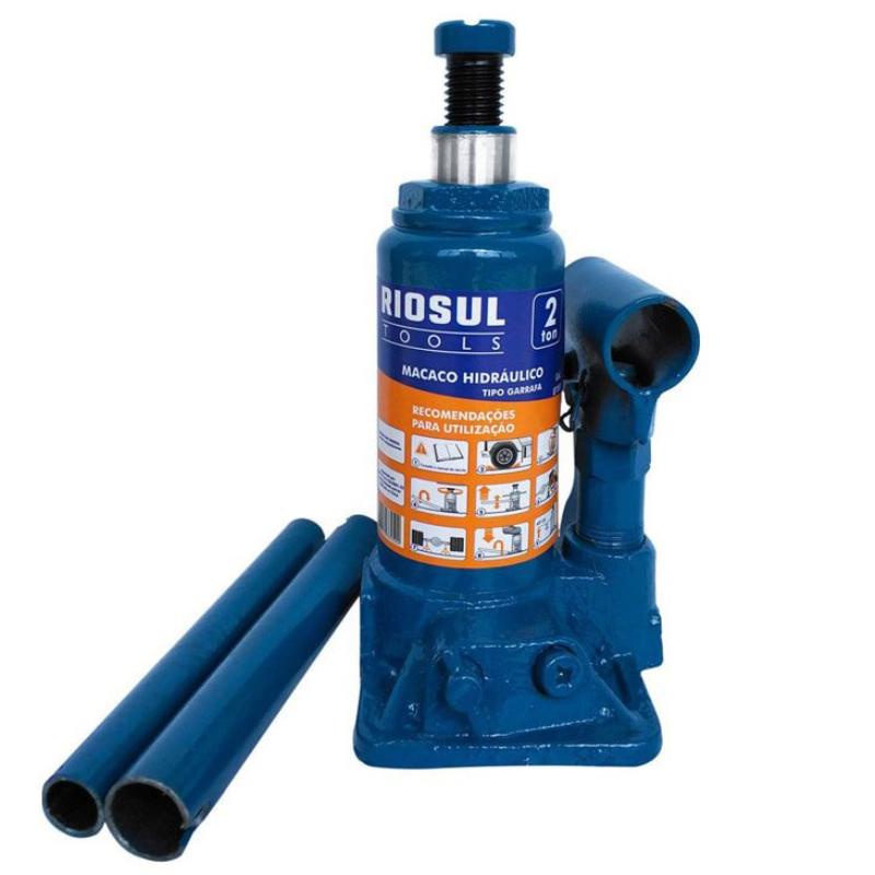 Macaco Hidráulico Tipo Garrafa 2 Toneladas Riosul Tools