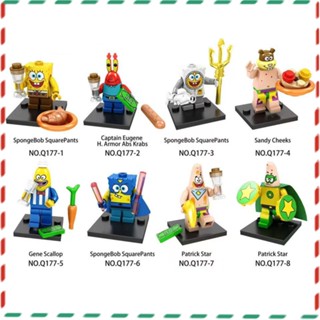 【 Toy World 】 Children Montagem De Brinquedos SpongeBob SquarePants Pai Star Caranguejo Chefe Minifigure