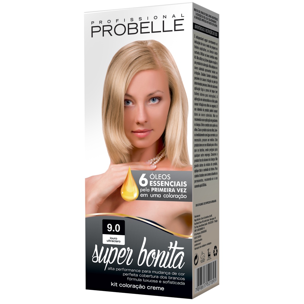 Coloração Super Bonita 9.0 - Louro Ultra Claro Probelle PROMOÇÃO em Oferta na Shopee