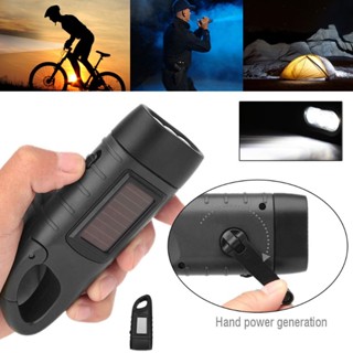 Lanterna LED Com Energia solar Manivela Recarregável Equipamento De Sobrevivência Autoalimentado Dinamo Carregador Para Viagens De Barco De Pesca Caminhada