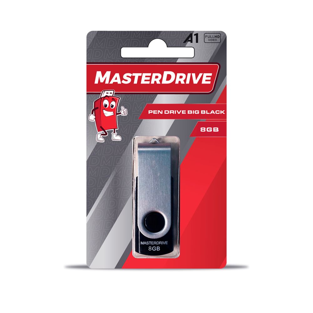 Pendrive 8GB Big Black MasterDrive Original