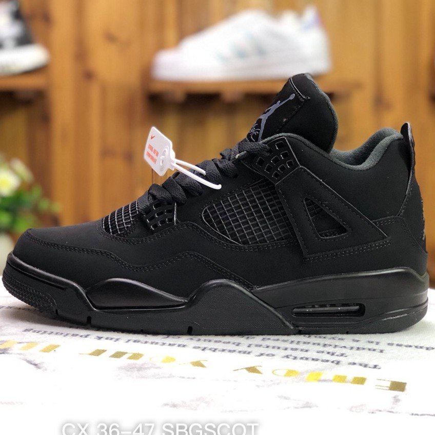 Nike Air Jordan 4 Retrô Preto Gato-Luz Grafite Todos Os Sapatos De Basquete AJ4 CU1110-010 7H6C NIOP