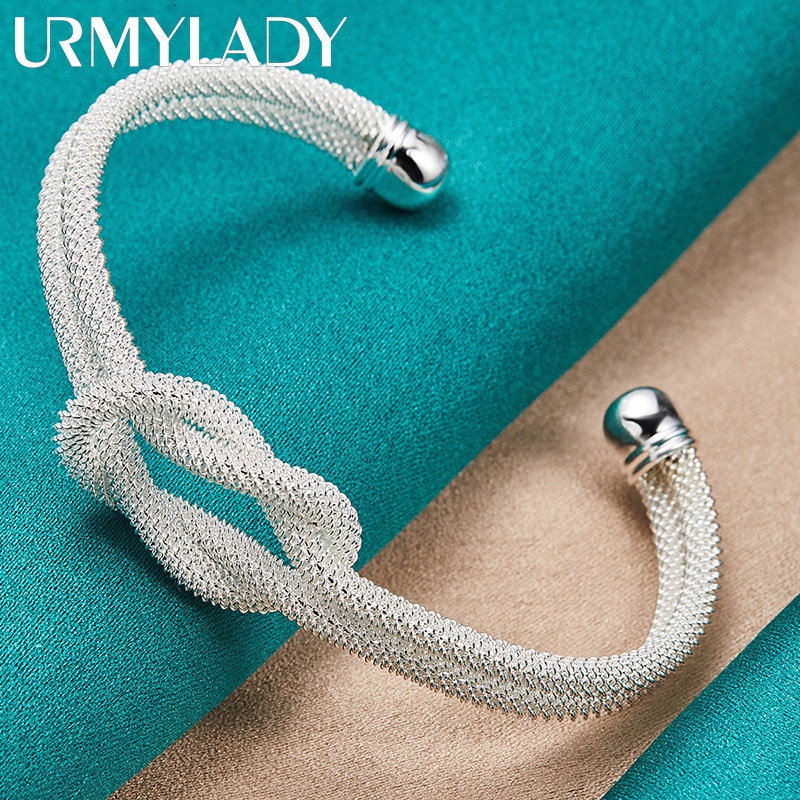URMYLADY 925 Pulseira De Prata Esterlina Noivado Para Mulheres Moda Festa Jóias De Charme