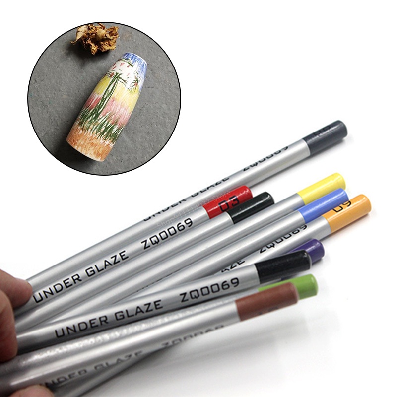 Arte De Cerâmica Underglaze Gancho Colorido A Linha Lápis De Colorir Faça Você Mesmo Pintado À Mão Pintura E em Oferta na Shopee