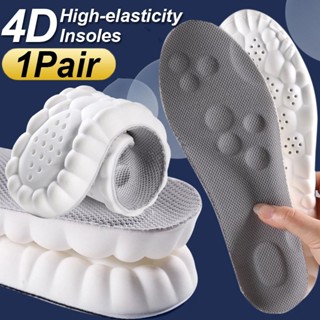 Palmilhas Esportivas Ortopédicas 4D Macias Respirávels De Alta Elasticidade Absorção De Impacto Para Homens Palmilha De Massagem De Látex Feminina