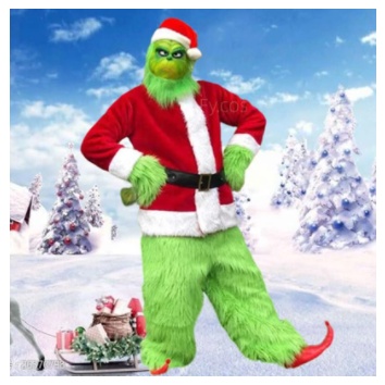 Fantasia De Papai Noel Verde Monstro Conjunto De Natal Festa De Explosão Infantil Adulto Cosplay Roupa De Halloween Assustadora