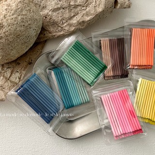 Presilha De Cabelo De Cor Doce Para Menina Macaron Grampo Colorido Meninas Franjas Lateral Cabeça Traseira
