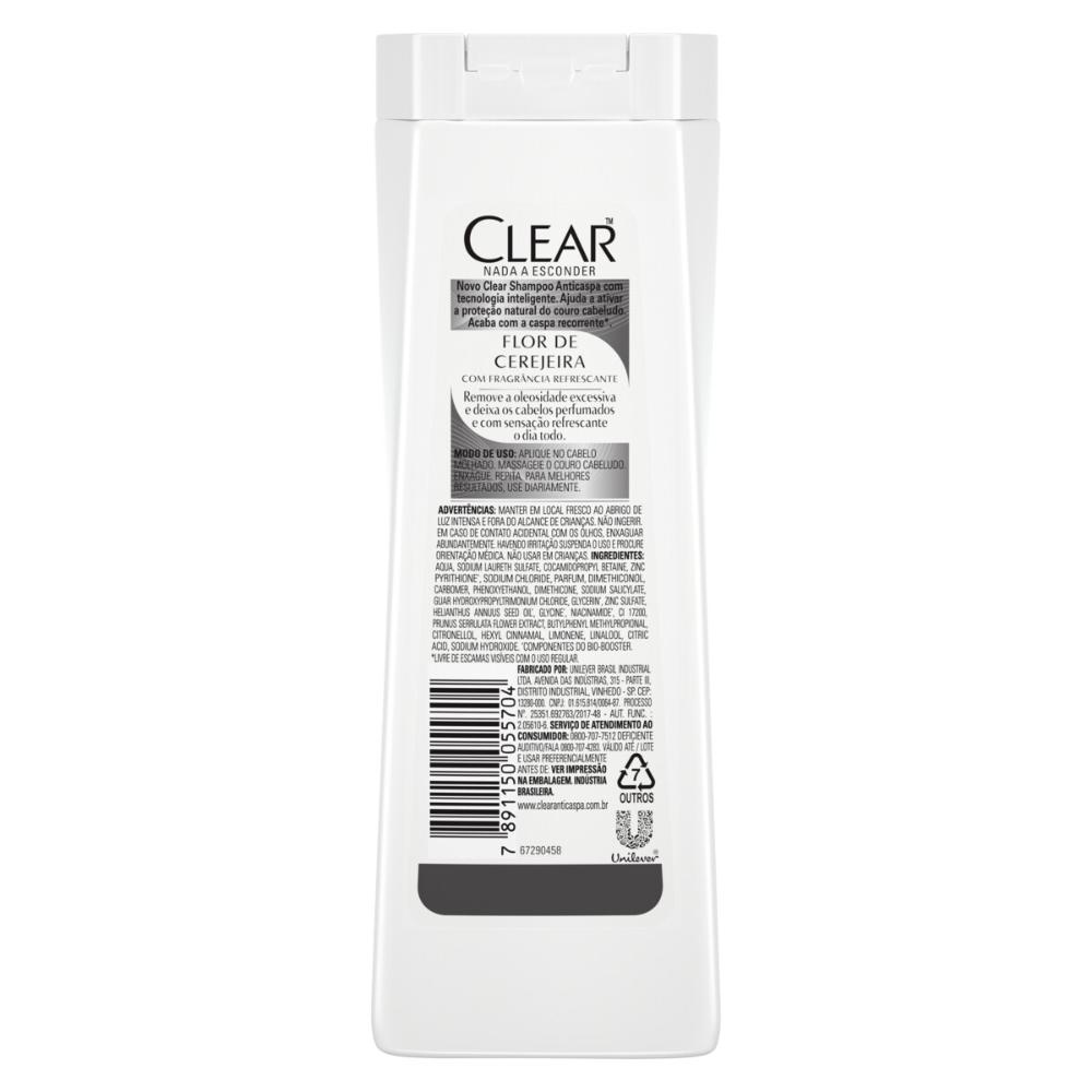 Detalhes do Shampoo Clear Anticaspa Flor de Cerejeira 200ml