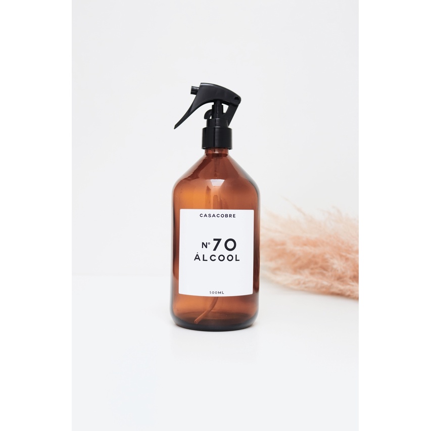 Frasco Vidro Álcool - 500ml