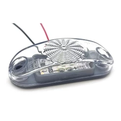 Lanterna Lateral Carreta / Luz Placa Cristal LED 12V 24V