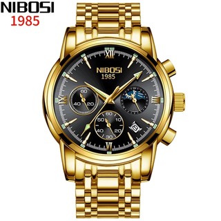 NIBOSI 2516 Relógio Masculino Cronógrafo De Quartzo à Prova D'água De Luxo Original Para Homens