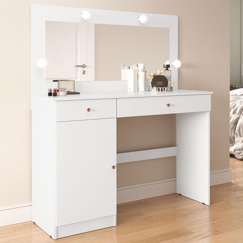 Penteadeira Camarim Quarto Diamante 02 Gavetas e 04 Lâmpadas em Oferta na Shopee