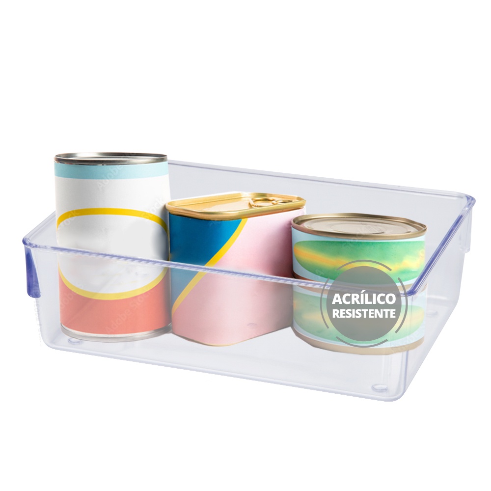 Organizador Multiuso Cristal Geladeira Verduras Alimentos