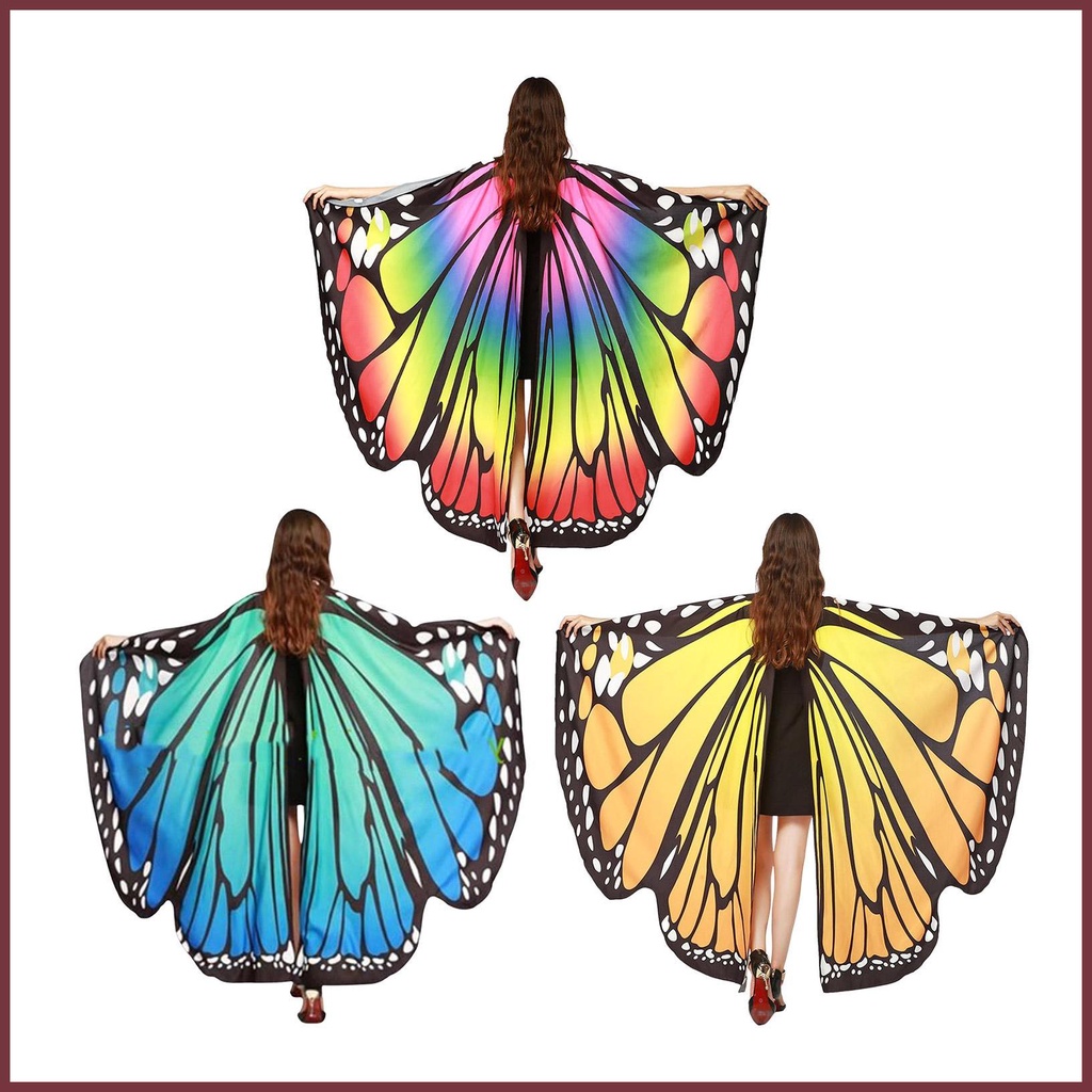 Fantasia De Asas De Borboleta Carnaval Adulto Poncho Para Vestido De Halloween Festa jiwbr