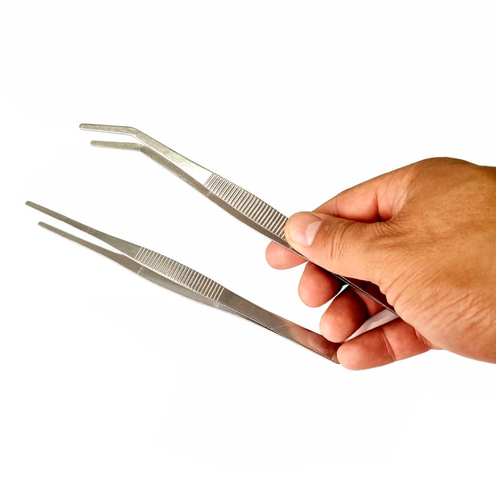 Pincas De Aco Grande Longa 180mm C/2 Pecas Reta E Curva em Oferta na Shopee