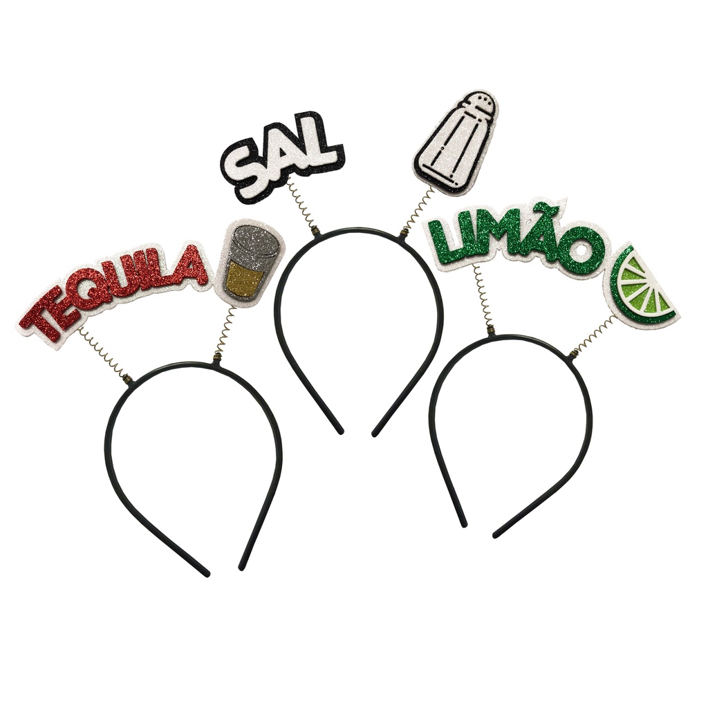 Tiara Carnaval Tequila Sal e Limão EVA Core Kit 3 Peças Vivarte - Inspire sua Festa Loja
