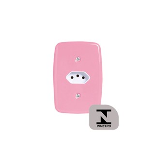 Tomada simples 10A rosa Ideale Pluzie