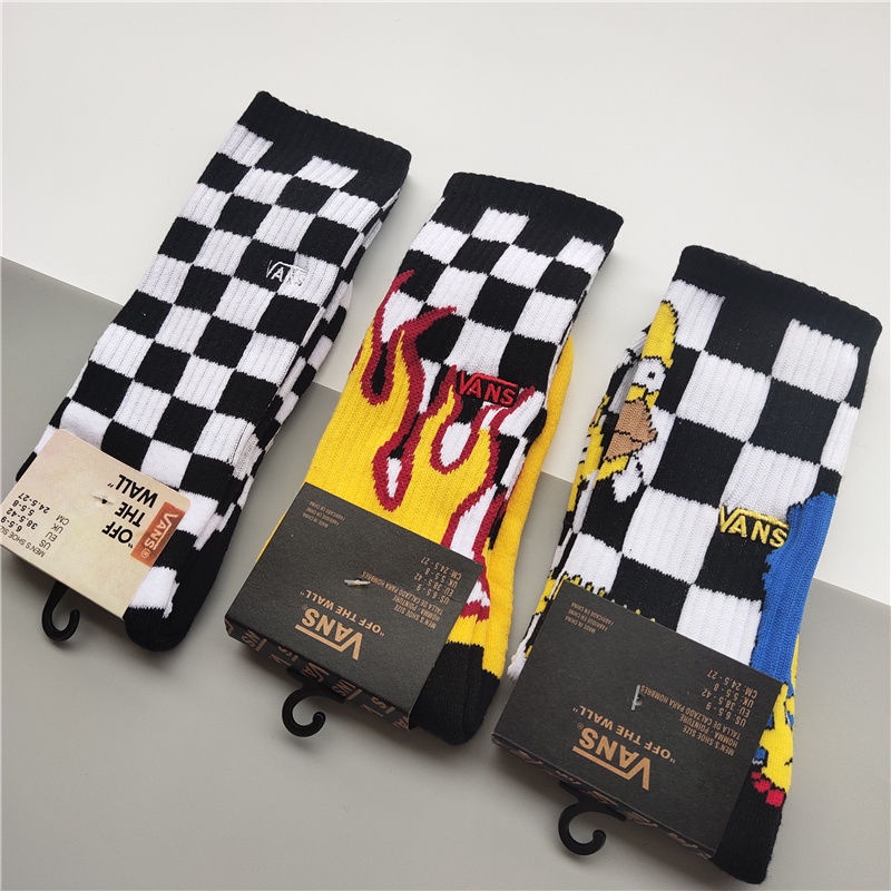 Novo Estilo vans Meias cano alto Esportes Meia Toalha Fundo De ...