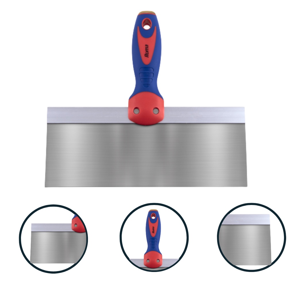 Desempenadeira Espátula Aço Inox 254mm Roma Massa Corrida Gesso Drywall Profissional