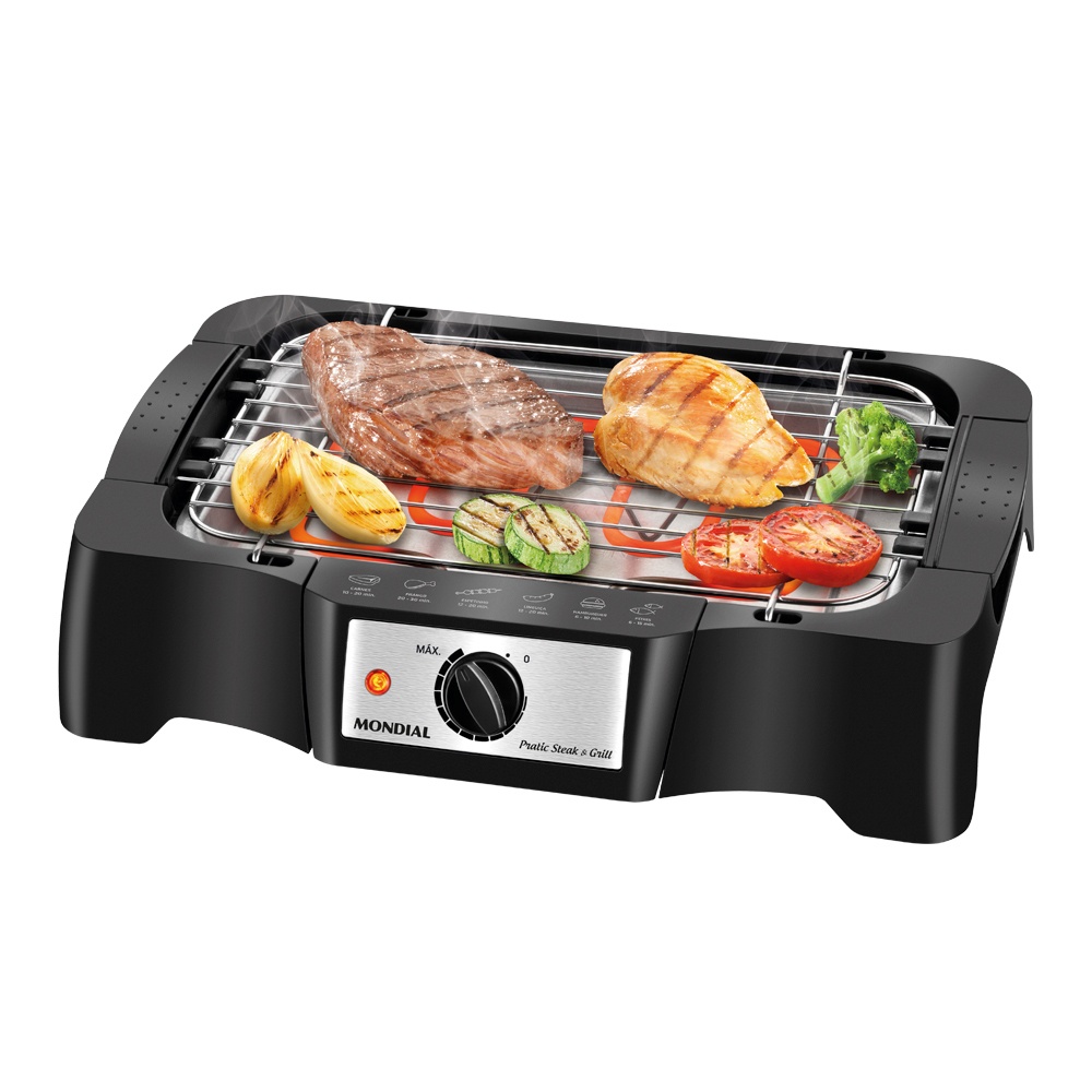 Churrasqueira elétrica portátil 1.200 watts Pratic Steak & Grill - CH-07 - Mondial