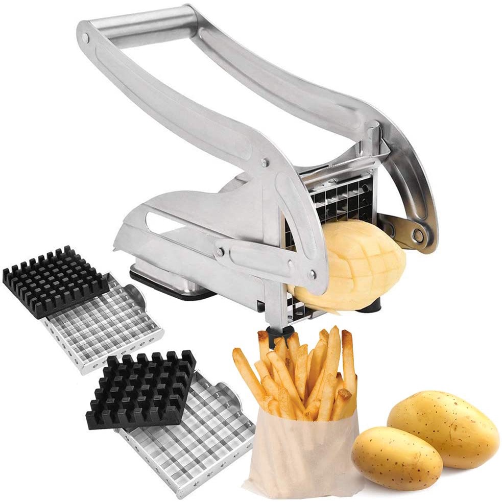Cortador Batata Palito Fatiador Legumes Fritas Inox Manual Portátil Profissional Cozinha