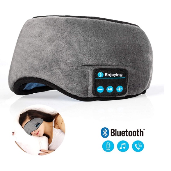 Tapa Olho Mascara Dormir Fone Ouvido Bluetooth Confortavel
