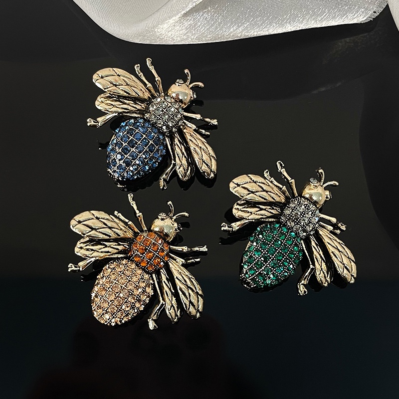 Moda Animal Exagerado Broche De Abelha Feminino Broches Tendência Sênior Sensação Espartilho Fivela Acessório