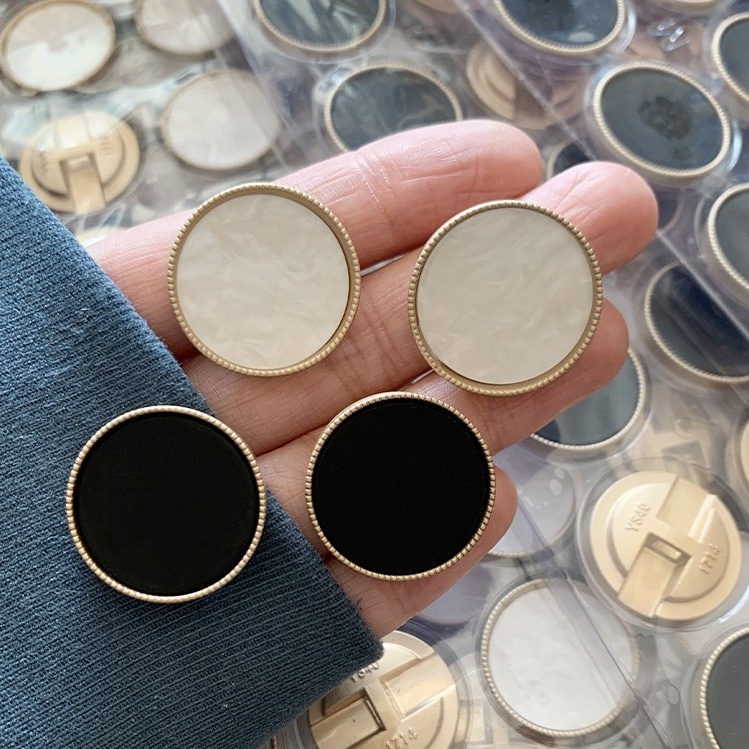 5Pcs/set 18/20/23mmFlat Dripping Oil Metal Manualidades Botões Para Fatos Acessórios Diy Costura De Roupas