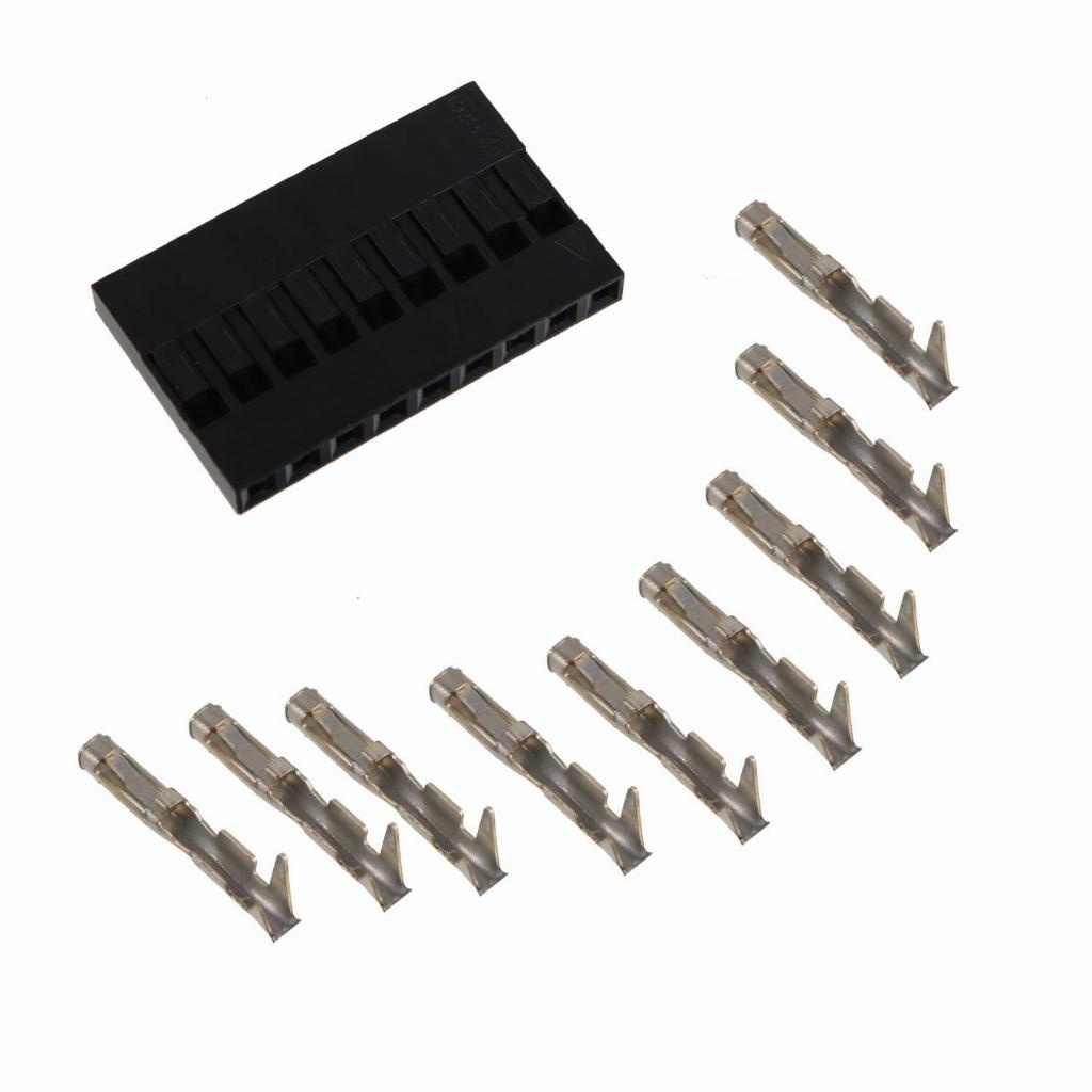 20 Kit Conector Alojamento Terminal Fêmea 9 Vias 2,54mm Modu