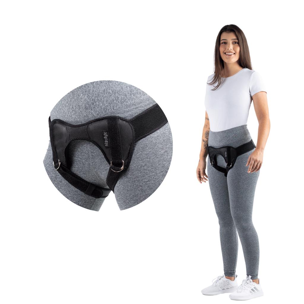 Cinta Para Hernia Inguinal Dupla Confortavel Hidrolight