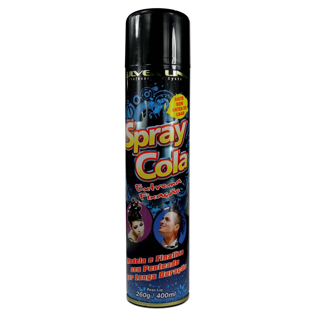 Spray Fixador De Cabelo Cola Silver Line Ml Extrema Fixa O Hair Spray Escorrega O Pre O