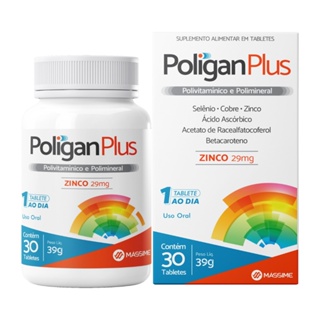 Polivitamínico PoliganPlus Zinco 29mg 30tabs - Massime (Vitergan Zinco)