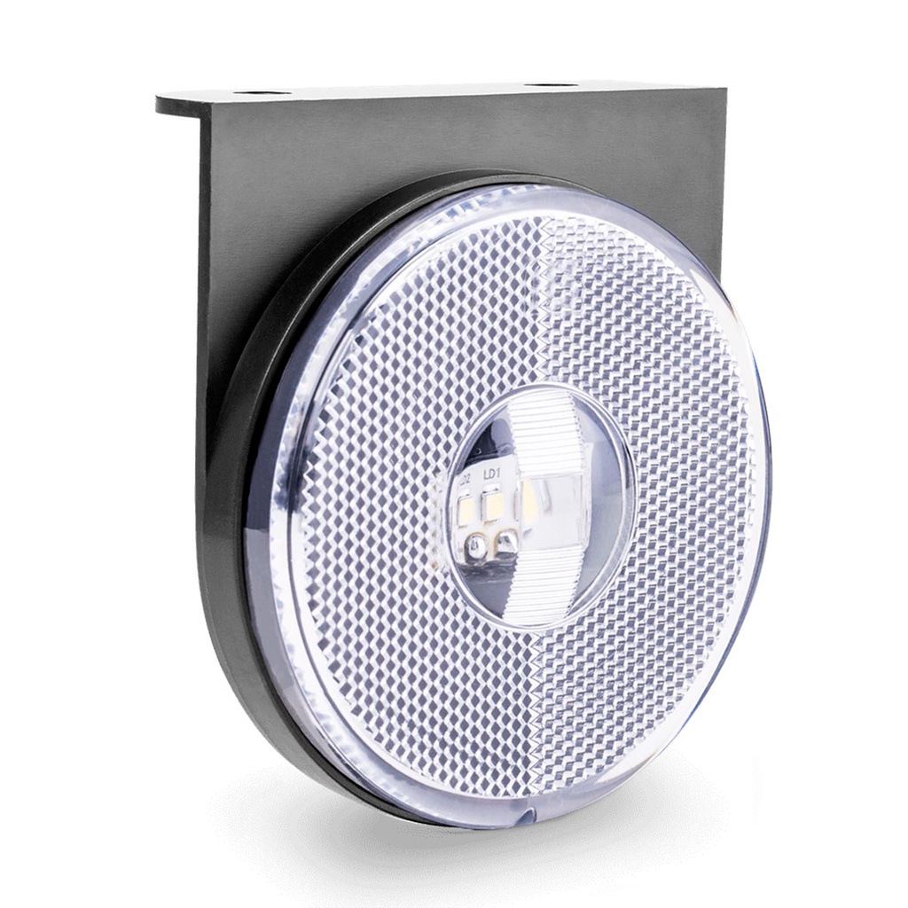 Lanterna Lateral Carreta LED Cristal 85mm com Suporte com Fio 12V 24V em Oferta na Shopee