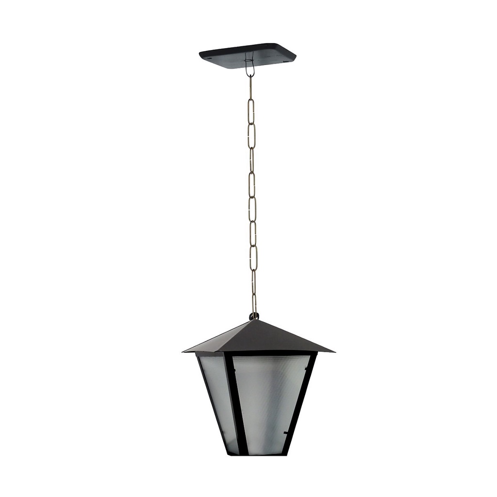 Luminária Imperial de Teto Alumínio Fundido Preto 38cm
