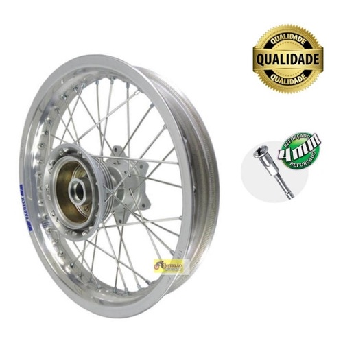 Aro Roda Montada Nxr Bros 125-150-160 Aro Aluminio Polido