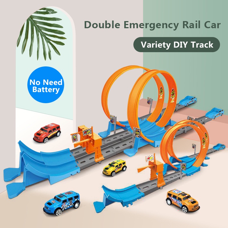 Pista De Brinquedo Looping 360° Dupla Carrinho Hot Wheels Set City ...