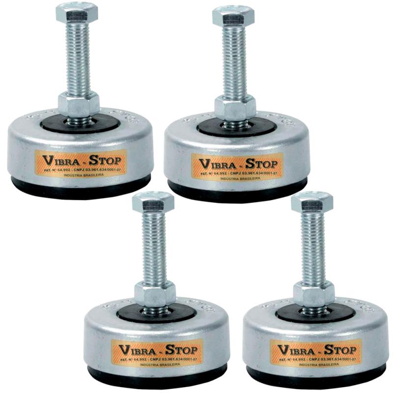Vibra-Stop INTERMEDIÁRIO Antivibratório 5000/20000 KG Rosca 5/8 POL INT58 Kit 4 Peças VIBRA-STOP