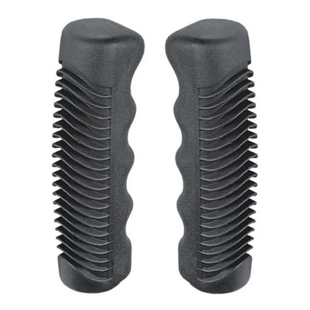 Manopla Tornado Punho Antigo Monark Preto Barra Circular 115mm Par